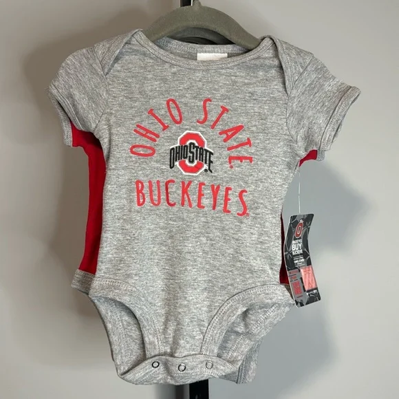 Ohio State Buckeyes College Football Onesie Set 3-6 Months New NWT - Picture 1 of 5